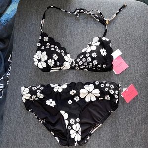 Kate Spade Black and White Flower Bikini